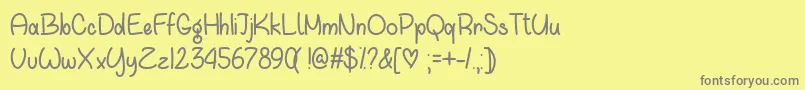 WaitingForYouOtf Font – Gray Fonts on Yellow Background