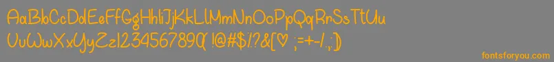 WaitingForYouOtf Font – Orange Fonts on Gray Background