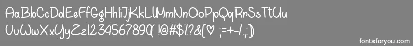 WaitingForYouOtf Font – White Fonts on Gray Background