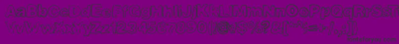 Deliciousoutline Font – Black Fonts on Purple Background