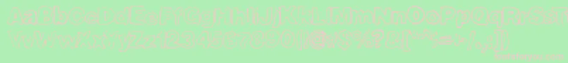 Deliciousoutline Font – Pink Fonts on Green Background