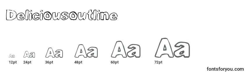 Deliciousoutline Font Sizes