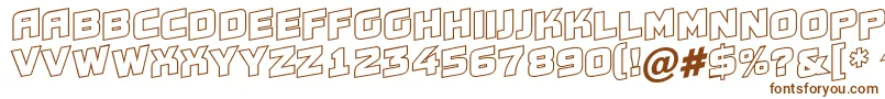 Шрифт AConceptotitulspupotl – коричневые шрифты на белом фоне
