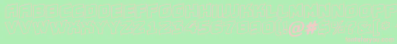AConceptotitulspupotl-fontti – vaaleanpunaiset fontit vihreällä taustalla