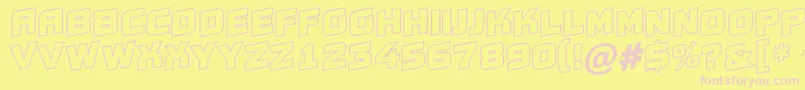 AConceptotitulspupotl-fontti – vaaleanpunaiset fontit keltaisella taustalla