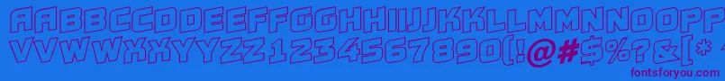 AConceptotitulspupotl Font – Purple Fonts on Blue Background