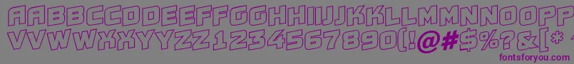 Шрифт AConceptotitulspupotl – фиолетовые шрифты на сером фоне