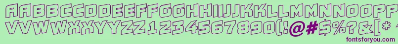 AConceptotitulspupotl Font – Purple Fonts on Green Background