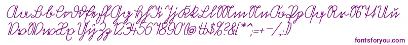 VolkredisVerkehrsschift Font – Purple Fonts on White Background
