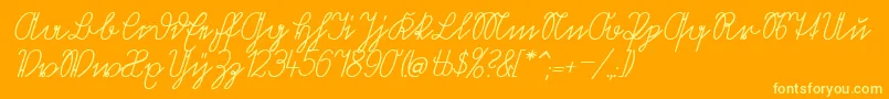 fuente VolkredisVerkehrsschift – Fuentes Amarillas Sobre Fondo Naranja
