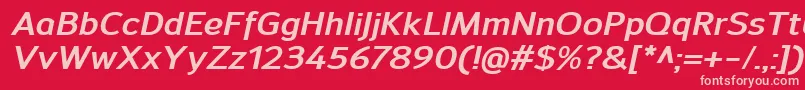 SavileBolditalic Font – Pink Fonts on Red Background