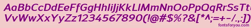 SavileBolditalic Font – Purple Fonts on Pink Background