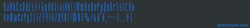 Шрифт Phantaconbold – синие шрифты на чёрном фоне