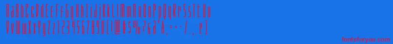 フォントPhantaconbold – 赤い文字の青い背景