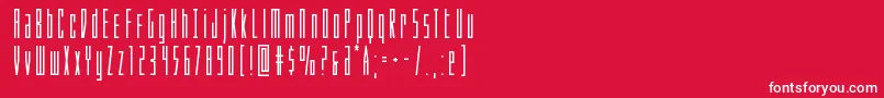 フォントPhantaconbold – 赤い背景に白い文字