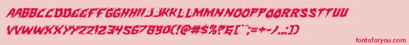 Hotkissexpandital-Schriftart – Rote Schriften auf rosa Hintergrund
