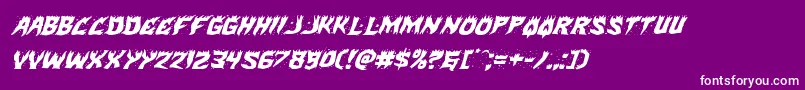 Hotkissexpandital-Schriftart – Weiße Schriften auf violettem Hintergrund