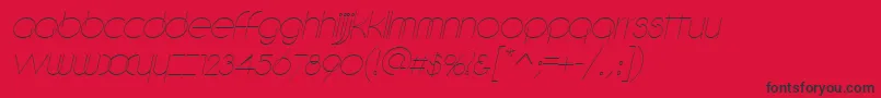 DebevicItalic Font – Black Fonts on Red Background