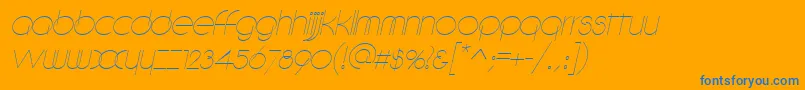 DebevicItalic Font – Blue Fonts on Orange Background