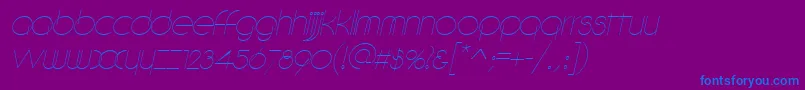 DebevicItalic Font – Blue Fonts on Purple Background