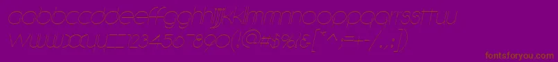 DebevicItalic Font – Brown Fonts on Purple Background