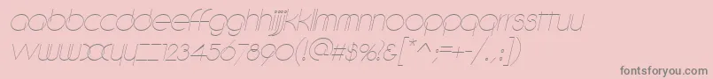 DebevicItalicフォントについての詳細 フォントDebevicItalic – ピンクの背景に灰色の文字