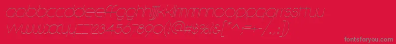 DebevicItalic Font – Gray Fonts on Red Background