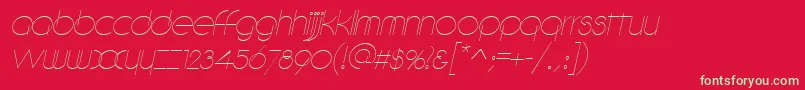 DebevicItalic Font – Green Fonts on Red Background