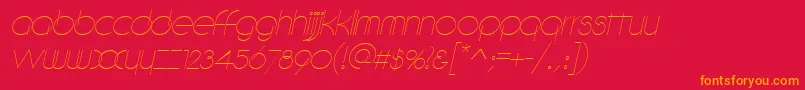 DebevicItalic Font – Orange Fonts on Red Background