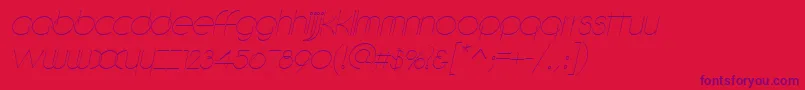 DebevicItalic Font – Purple Fonts on Red Background