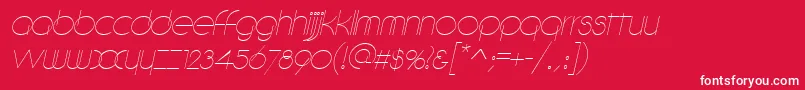 DebevicItalic Font – White Fonts on Red Background