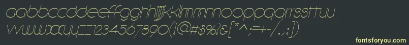 Шрифт DebevicItalic – жёлтые шрифты на чёрном фоне