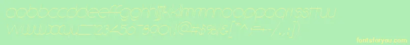 DebevicItalic Font – Yellow Fonts on Green Background