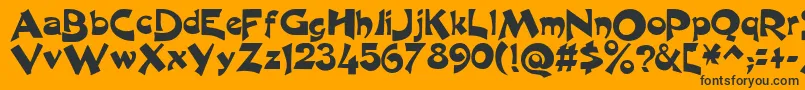 Exlogo Font – Black Fonts on Orange Background