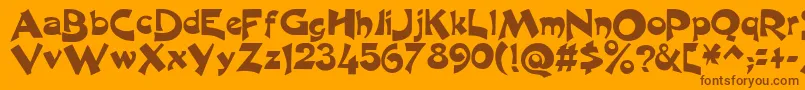 Exlogo Font – Brown Fonts on Orange Background