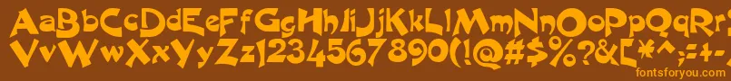 Exlogo Font – Orange Fonts on Brown Background