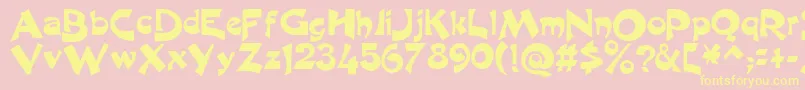 Exlogo Font – Yellow Fonts on Pink Background