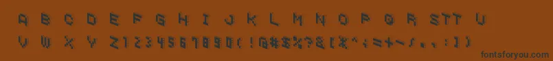 DemoncubicblockfontBlack Font – Black Fonts on Brown Background
