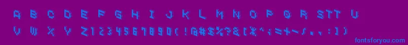Więcej informacji o czcionce DemoncubicblockfontBlack Czcionka DemoncubicblockfontBlack – niebieskie czcionki na fioletowym tle