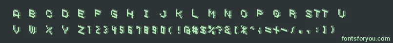DemoncubicblockfontBlack Font – Green Fonts on Black Background