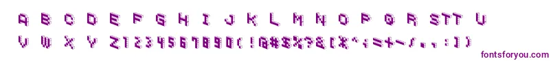 DemoncubicblockfontBlack Font – Purple Fonts on White Background