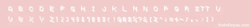DemoncubicblockfontBlack Font – White Fonts on Pink Background