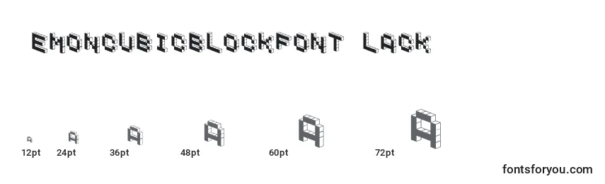 Размеры шрифта DemoncubicblockfontBlack