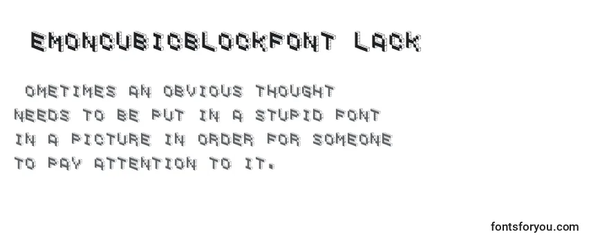 DemoncubicblockfontBlack Font