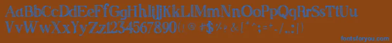 Sketchserif Font – Blue Fonts on Brown Background