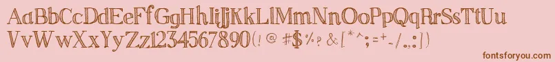Шрифт Sketchserif – коричневые шрифты на розовом фоне