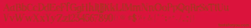 Sketchserif Font – Brown Fonts on Red Background