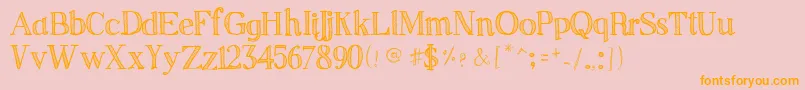 Sketchserif Font – Orange Fonts on Pink Background