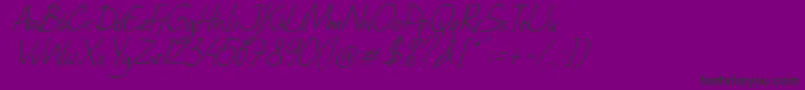 DhfHappyBirthdayRyanItalic Font – Black Fonts on Purple Background