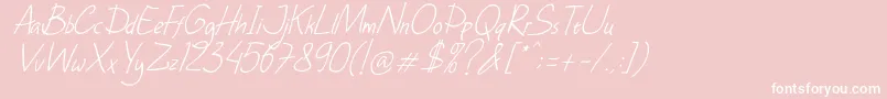 フォントDhfHappyBirthdayRyanItalic – ピンクの背景に白い文字